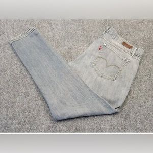 Levis Capital E Short Skinny Slim Cropped Jeans Womens 33 Made in USA mid rise